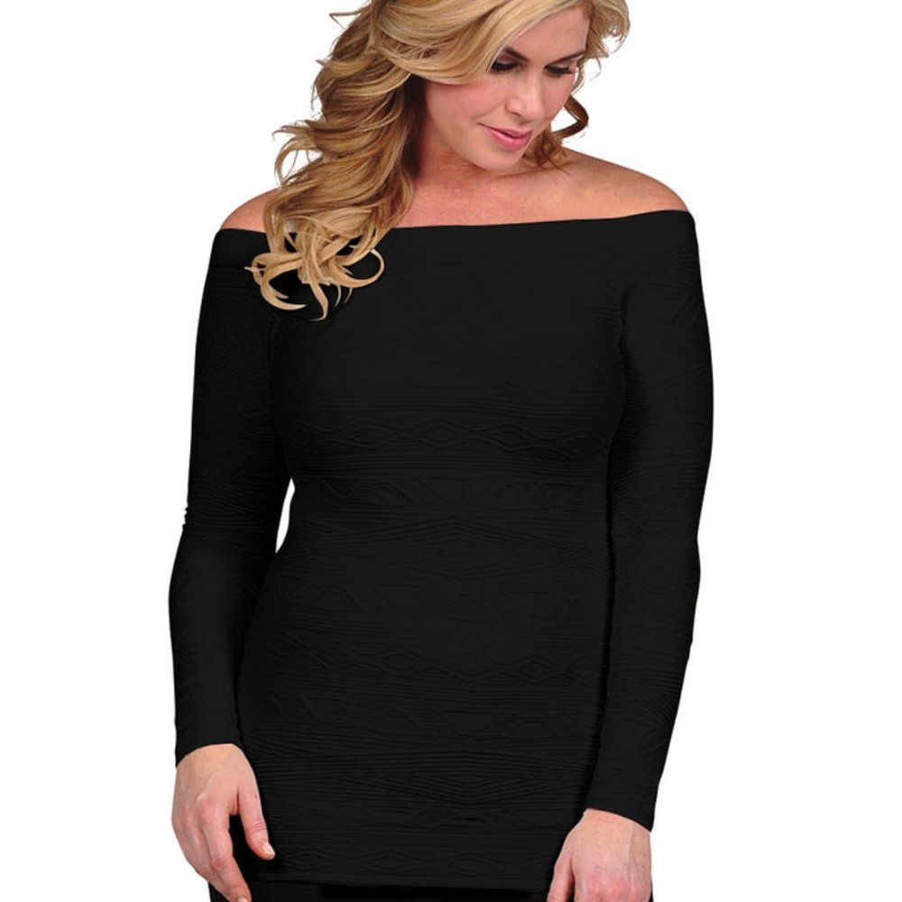 Tees by Tina Off/On Shoulder 3/4 Sleeve Top - OS